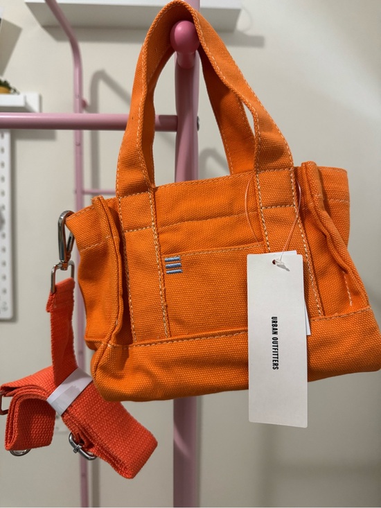 Urban Outfitters Handbags - Urban Outfitters Bright Orange Canvas Mini Tote